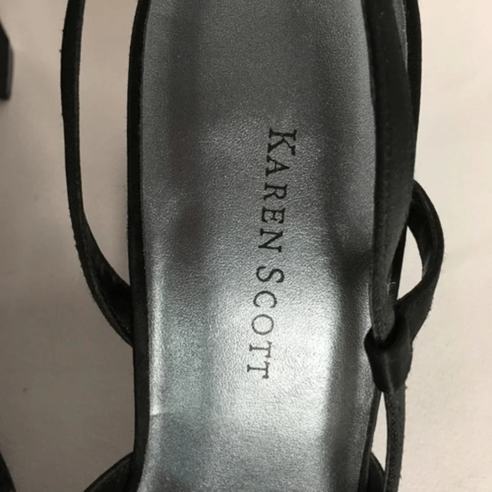 Karen‎ Scott Black Square heel shoe Size 7.5 Sling Back